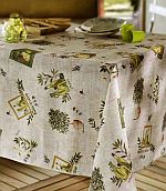 Polyester Tischdecke Bosana ecru 150x250cm