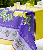 Polyester Tischdecke Menton Bleu 150x250cm