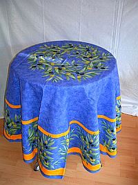 ProvenceTischdecke Maussane bleu 180cm rund