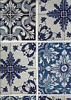 BLAUBEIGE2 Azulejos bleu Streifen